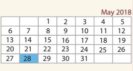 District School Academic Calendar for Bexar Co J J A E P for May 2018