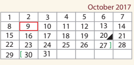 District School Academic Calendar for Bexar Co J J A E P for October 2017