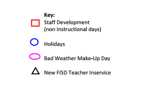 District School Academic Calendar Legend for Fowler Middle