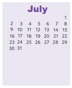 District School Academic Calendar for Rowlett Elementary for July 2017
