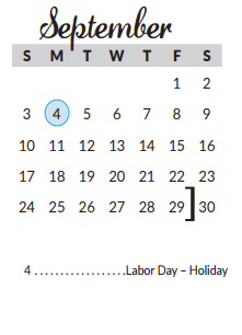 District School Academic Calendar for Lorenzo De Zavala Elementary for September 2017