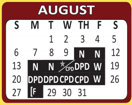 District School Academic Calendar for Wright Elementary for August 2017