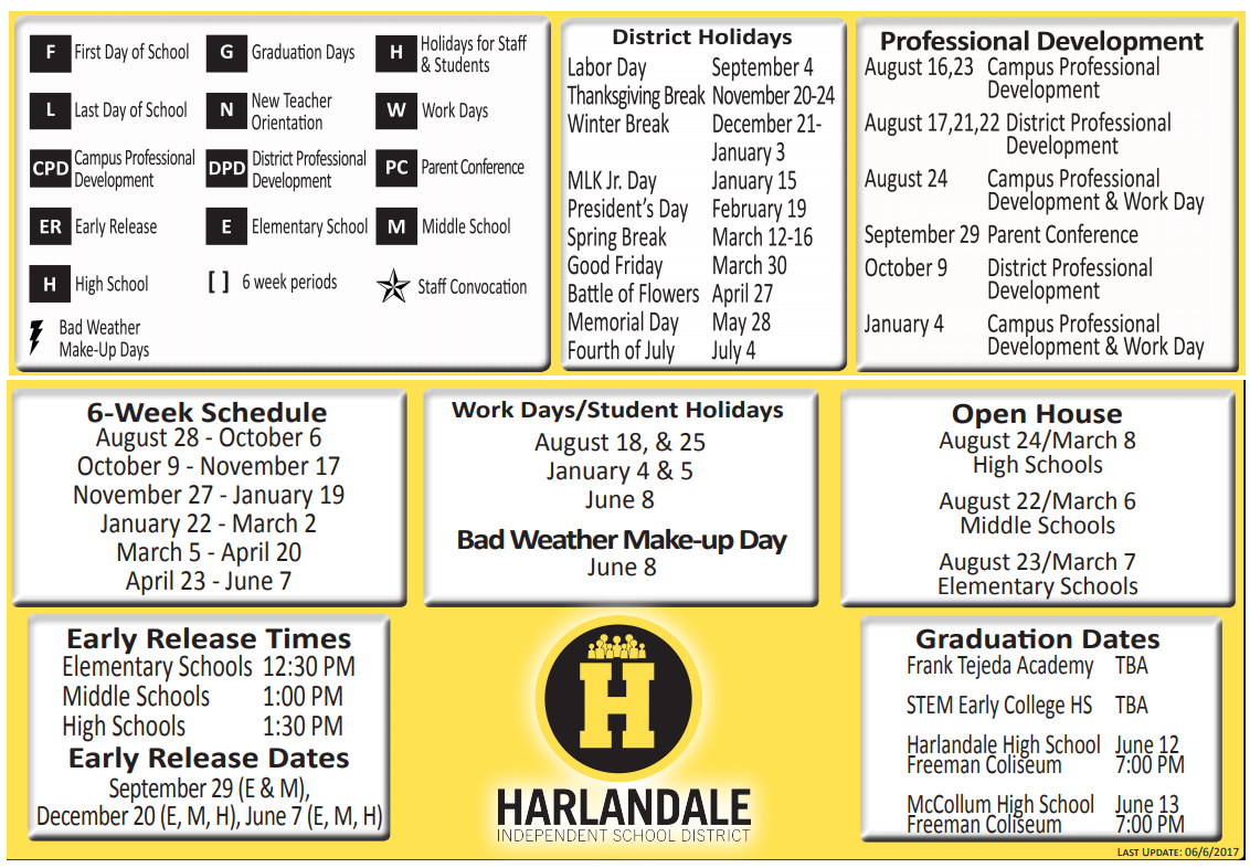 District School Academic Calendar Key for Bellaire Elementary