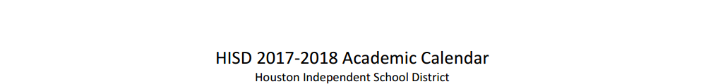 District School Academic Calendar for North Alternative Elementary