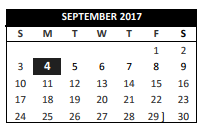 District School Academic Calendar for Shady Oaks Elementary for September 2017