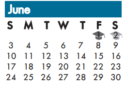 District School Academic Calendar for Union Bower Center For Learning for June 2018