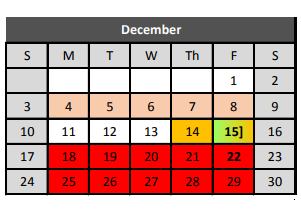 District School Academic Calendar for Bear Creek Intermediate for December 2017