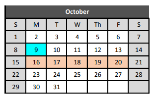 District School Academic Calendar for Fossil Hill Middle for October 2017