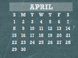 District School Academic Calendar for Klein Intermediate for April 2018