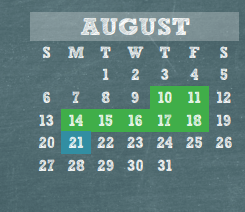 District School Academic Calendar for Benignus Elementary for August 2017