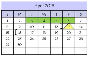 District School Academic Calendar for Cesar Chavez Middle School for April 2018