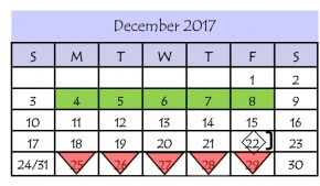 District School Academic Calendar for Diaz-Villarreal Elementary School for December 2017