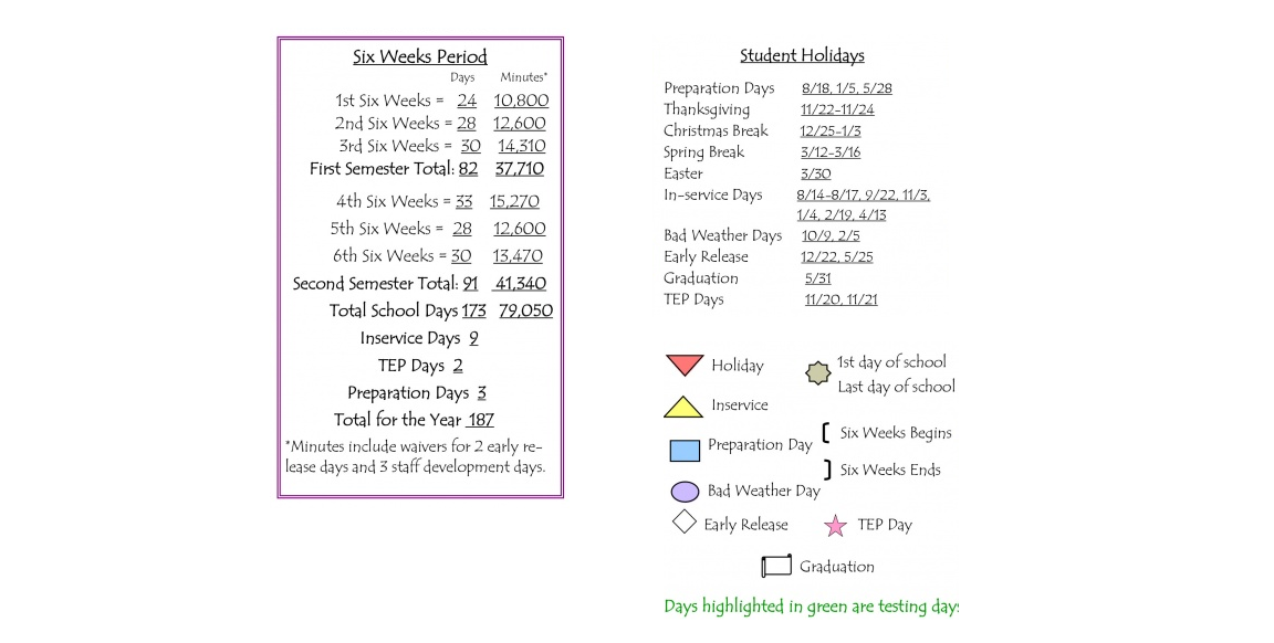 District School Academic Calendar Key for Ann Richards Middle School