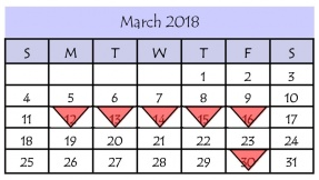 District School Academic Calendar for Cesar Chavez Middle School for March 2018