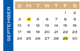 District School Academic Calendar for Lamar Cons High School for September 2017