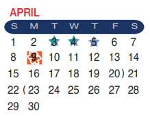 District School Academic Calendar for Ryan Elementary School for April 2018