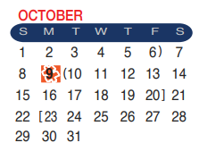 District School Academic Calendar for D D Hachar Elementary School for October 2017