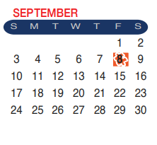 District School Academic Calendar for J C Martin Jr Elementary School for September 2017
