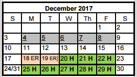 District School Academic Calendar for Reed Elementary for December 2017