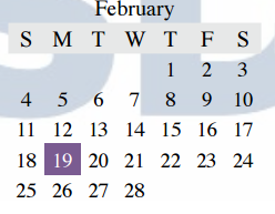 District School Academic Calendar for Forestwood Middle for February 2018