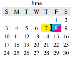 District School Academic Calendar for Timber Creek Elementary for June 2018