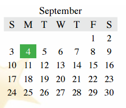 District School Academic Calendar for The Colony High School for September 2017