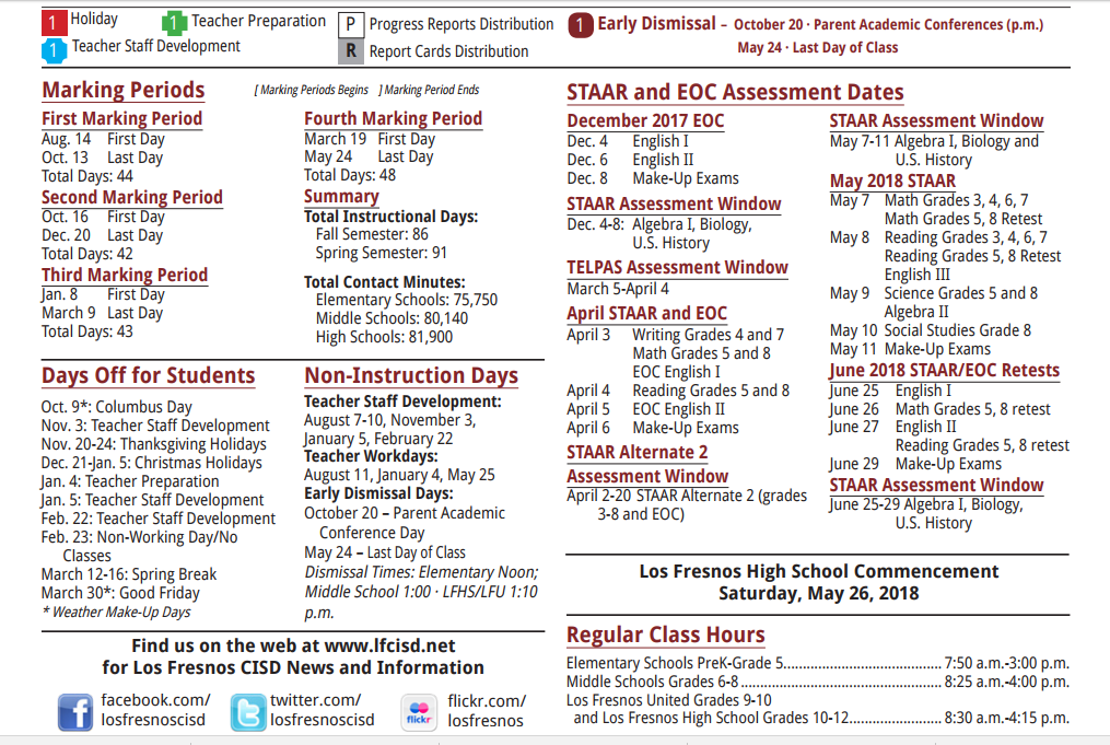 District School Academic Calendar Key for Liberty Memorial Middle School