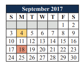 District School Academic Calendar for Mary Lillard Intermediate School for September 2017