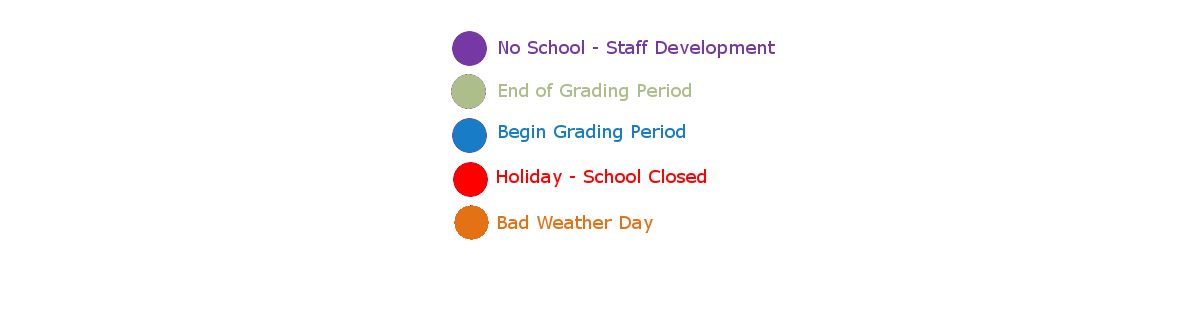 District School Academic Calendar Key for Fannin Elementary