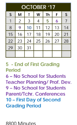 District School Academic Calendar for Fannin Elementary for October 2017