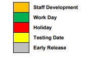 District School Academic Calendar Legend for Alton Elementary