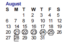 District School Academic Calendar for Blattman Elementary School for August 2017