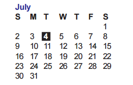 District School Academic Calendar for Michael Elementary School for July 2017