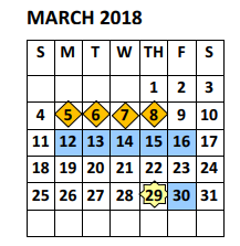 District School Academic Calendar for Reed Mock Elementary for March 2018