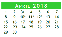 District School Academic Calendar for Magnolia Elementary for April 2018