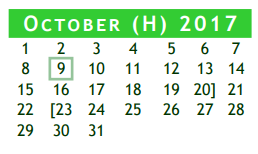 District School Academic Calendar for Massey Ranch Elementary for October 2017