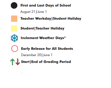 District School Academic Calendar Legend for David Mccall Elementary
