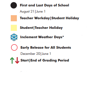 District School Academic Calendar Legend for Parker Rd Elementary School