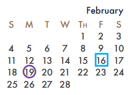 District School Academic Calendar for Sharon Shannon Elementary for February 2018