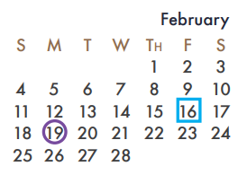 District School Academic Calendar for Nebbie Williams Elementary for February 2018