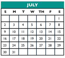 District School Academic Calendar for Chandler Oaks Elementary School for July 2017