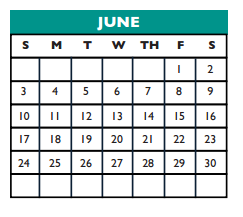 District School Academic Calendar for Gattis Elementary for June 2018