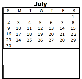 District School Academic Calendar for Dorie Miller Academy for July 2017