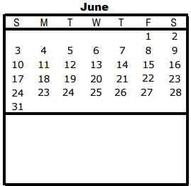 District School Academic Calendar for Horace Mann Academy for June 2018