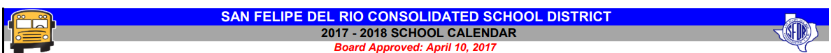 District School Academic Calendar for Juvenile Detention Center