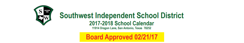 District School Academic Calendar for Southwest Elementary