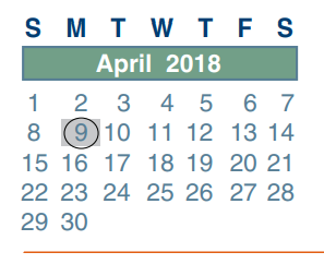 District School Academic Calendar for Meyer Elementary School for April 2018