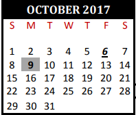 District School Academic Calendar for Lakewood Elementary for October 2017