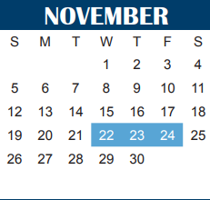 District School Academic Calendar for Washington-jackson Elem Magnet for November 2017