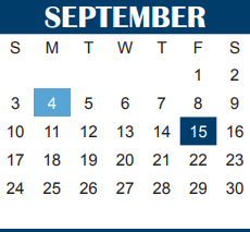 District School Academic Calendar for Fain Elementary for September 2017